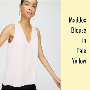 Babaton Maddox Blouse Yellow Sz M